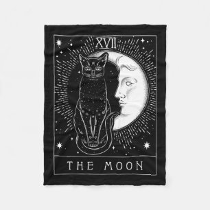 Cobertor De Velo Placa Tarot Crescent Moon E Cat Graphic