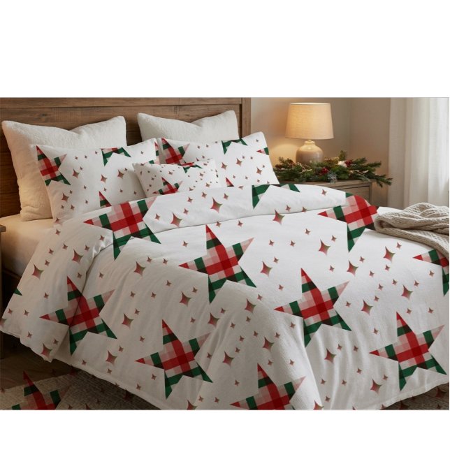 Cobertor De Velo Plaid de Natal Estrela Design Único  (Criador carregado)