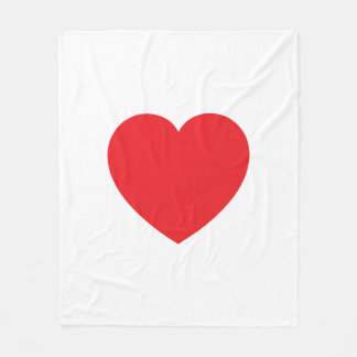 Cobertor De Velo Plain Modern White Red Love Heart Graphic