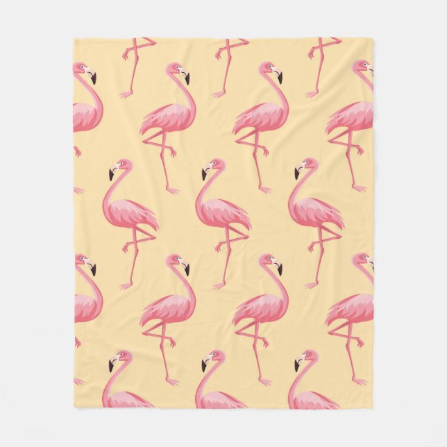 Cobertor De Velo Plano de fundo uniforme Flamingo. Afrontamentos co (Frente)