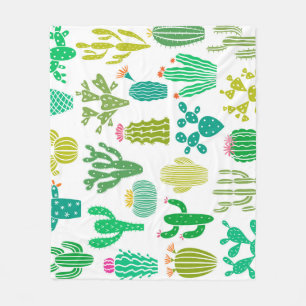 Cobertor De Velo Planta de cactus: vintage floral set.