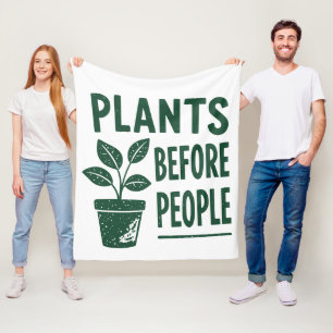Cobertor De Velo Plantas Engraçadas Antes das Pessoas Arte de Carim