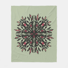 Cobertor De Velo Plantas Trippy e Olhos - Botânica Psicodélica