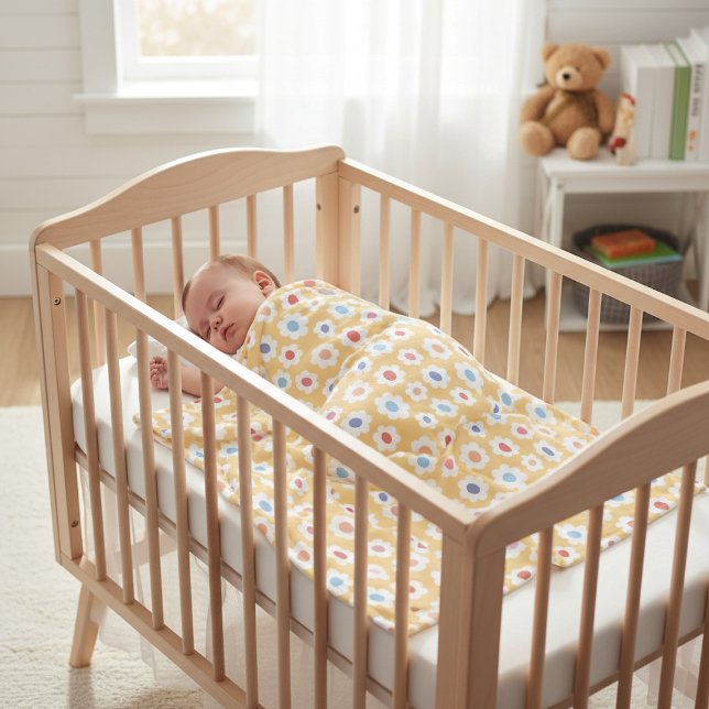 Cobertor De Velo Playful Daisy Ditsy Print Baby Toddler Blanket (Criador carregado)