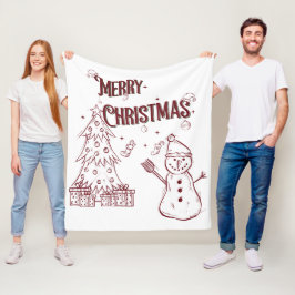 Cobertor De Velo Playful Merry Christmas