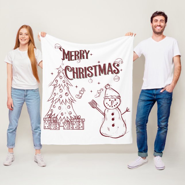 Cobertor De Velo Playful Merry Christmas (In Situ)