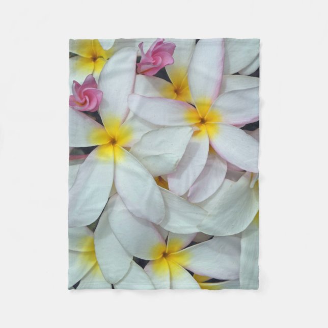 Cobertor De Velo Plumeria havaiano (Frente)