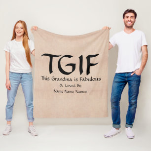 Cobertor De Velo Pode editar texto, TGIF Esta avó é fabulosa
