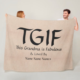 Cobertor De Velo Pode editar texto, TGIF Esta avó é fabulosa