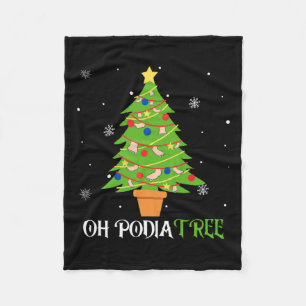 Cobertor De Velo Podiatria da árvore de natal, polidatrista médico