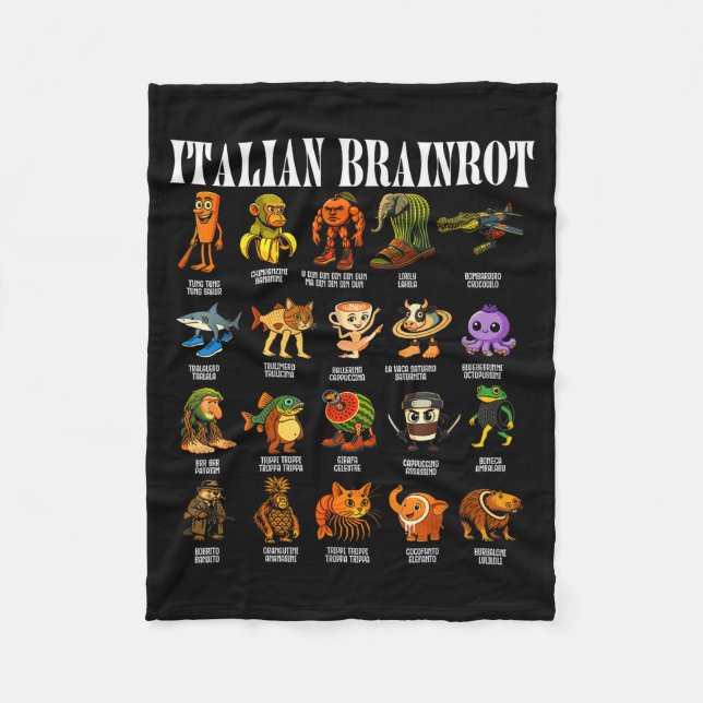 Cobertor De Velo Podridão Cerebral Italiana Memes Engraçados Italia (Frente)