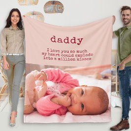 Cobertor De Velo Poema bonito para o Pai - Foto para o bebê