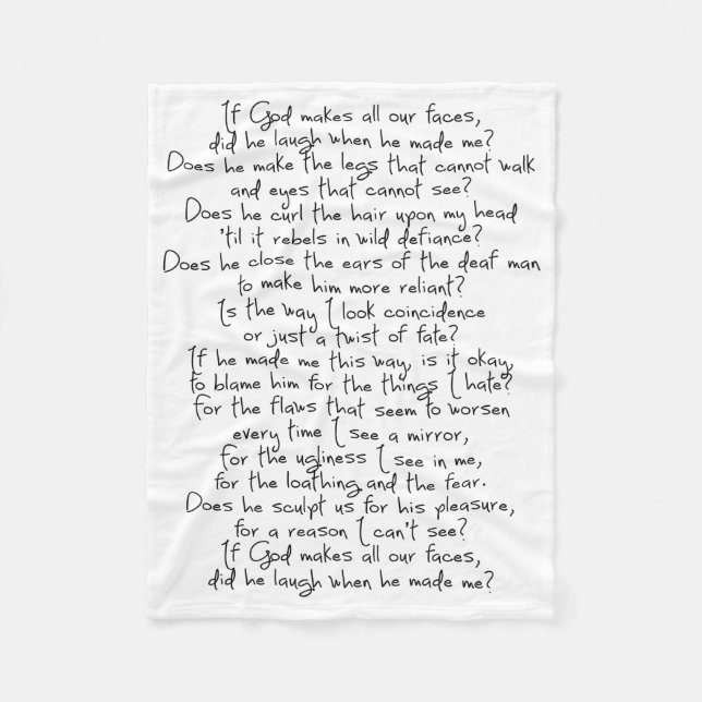 Cobertor De Velo Poema de Fern (Frente)