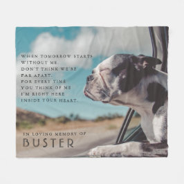 Cobertor De Velo Poema Fotográfico de Pet Memorial