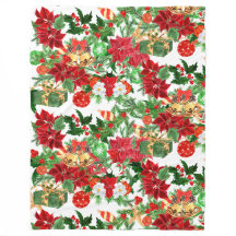 Poinsettia Floral Christmas Collage