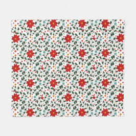Cobertor De Velo Poinsettia Paradise Cheer Fleece Blanket