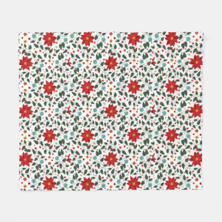 Cobertor De Velo Poinsettia Paradise Cheer Fleece Blanket