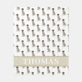 Cobertor De Velo Pointer Alemão de Pelo Curto (Fígado e Branco)