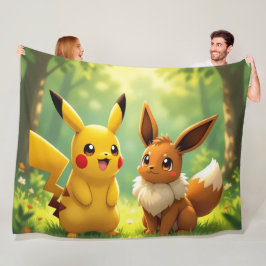Cobertor De Velo Pokémon und seine Treue Freunde