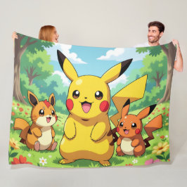 Cobertor De Velo Pokémon und seine Treue Freunde