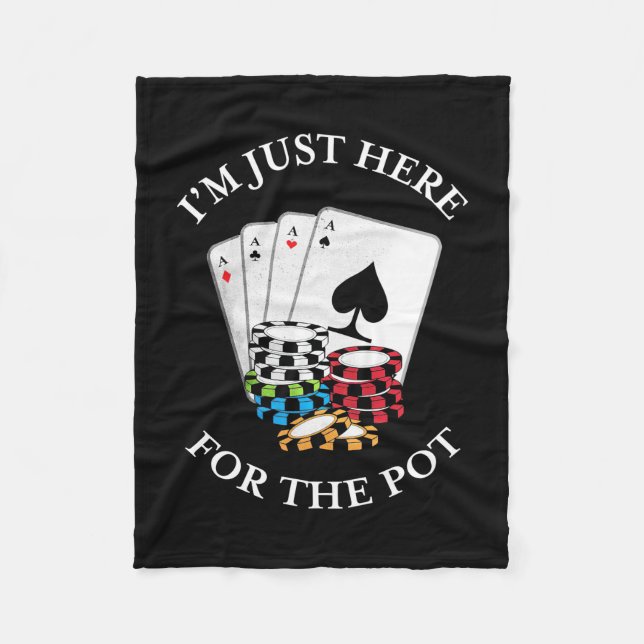 Cobertor De Velo Poker I Am Just Here For The Pot (Frente)