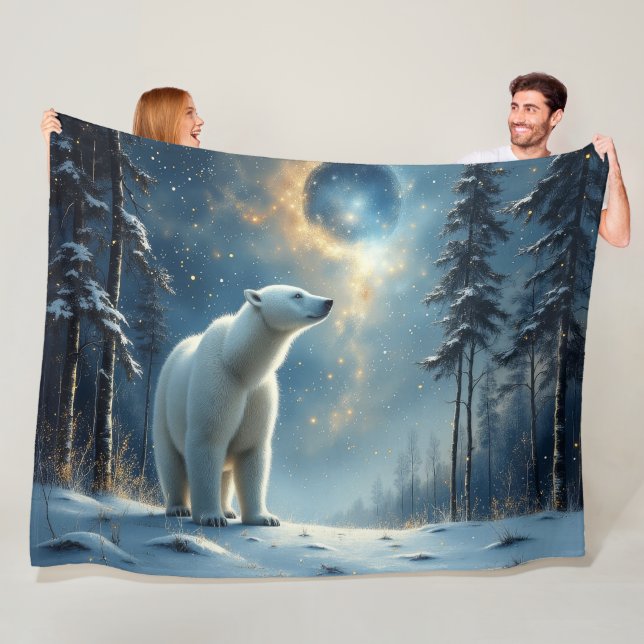 Cobertor De Velo Polar bear magic in the snow (In Situ)