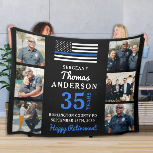 Cobertor De Velo Polícia de Fotografias Personalizada 6 para Retira