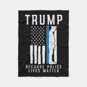 Cobertor De Velo Polícia Vive Problema Pro Trump Thin Blue Line UF