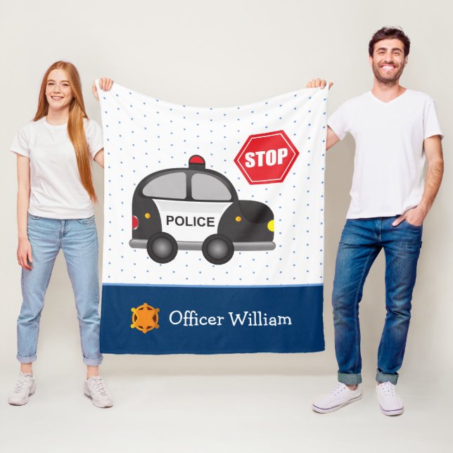 Cobertor De Velo Policial de Menino e Carro (In Situ)