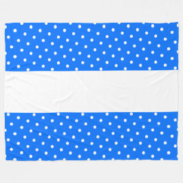 Cobertor De Velo Polka Brilhante Brilhante Dotada Bandas Brancas Az