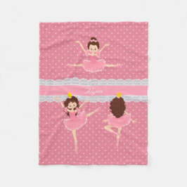 Cobertor De Velo Polkadot Lace Pink Ballerina Kids