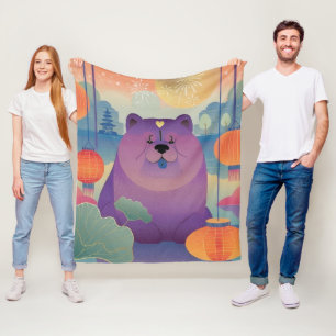 Cobertor De Velo POLLY PLUM Chow dog