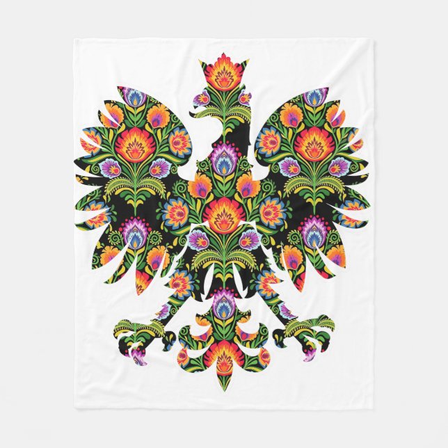 Cobertor De Velo Polonês Eagle Polônia Wycinanki Emblem, Polonês (Frente)