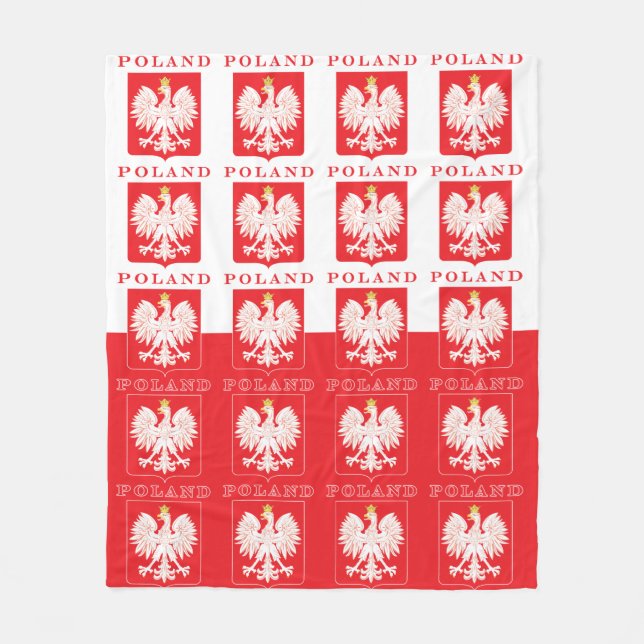 Cobertor De Velo Polônia Eagle Red Shield (Frente)