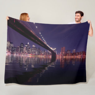 Cobertor De Velo PONTE de BROOKLYN em a NOITE