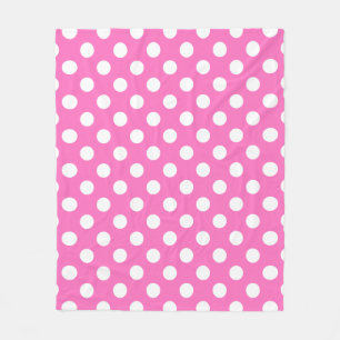 Cobertor De Velo Pontos brancos em rosa