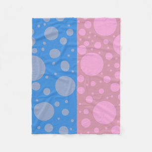Cobertor De Velo Pontos cor-de-rosa Blue Dot Fleece Blanket, Pequen