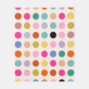 Cobertor De Velo Pontos Geométricos Coloridos Vintage