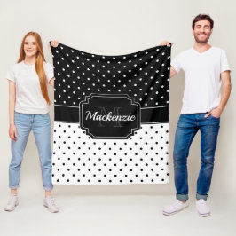 Cobertor De Velo Pontos pretos & brancos