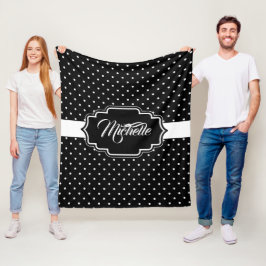 Cobertor De Velo Pontos Pretos e Brancos