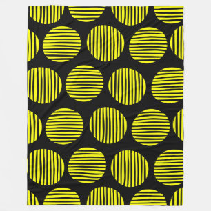 Cobertor De Velo Pontos Vinculados 190917 - Amarelo em Preto