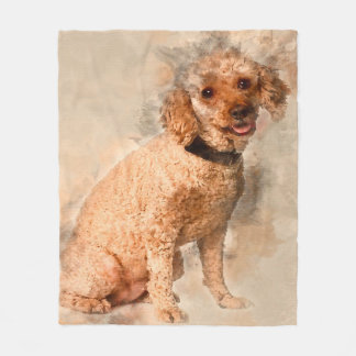 Cobertor De Velo Poodle Apricot Com 7 Anos De Idade - Presente De S
