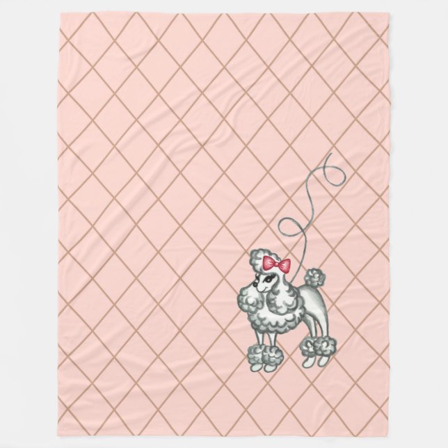 Cobertor De Velo Poodle Blanket francês (Frente)