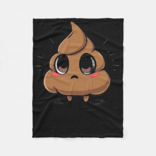 Cobertor De Velo Poop Emoji Chibi Sticker
