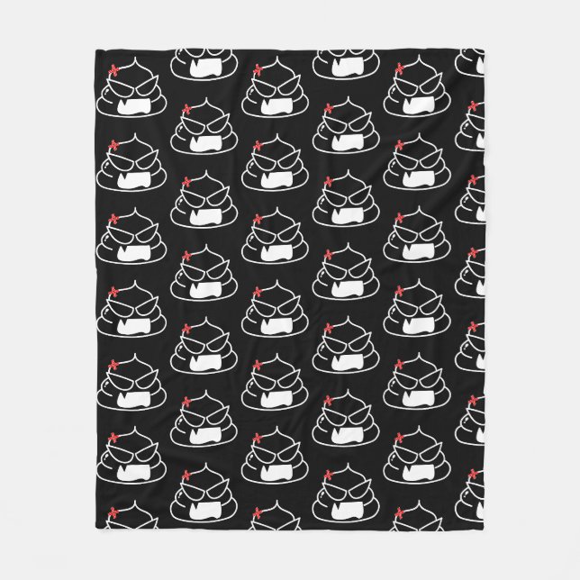 Cobertor De Velo Poop zangado - Brootsch, o PooPoo (Frente)