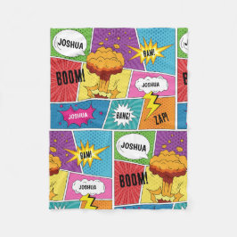 Cobertor De Velo Pop de Arte Personalizada do Livro Quadrado Colori