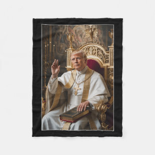 Cobertor De Velo Pope Trump Funny Trump Vaticano Christian Retro Ch
