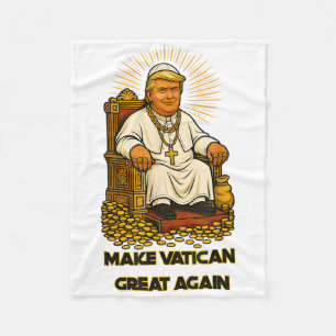 Cobertor De Velo Pope Trump Funny Trump Vaticano Christian Retro Ch