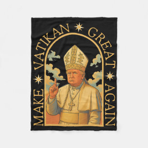 Cobertor De Velo Pope Trump Funny Trump Vaticano Christian Retro Ch