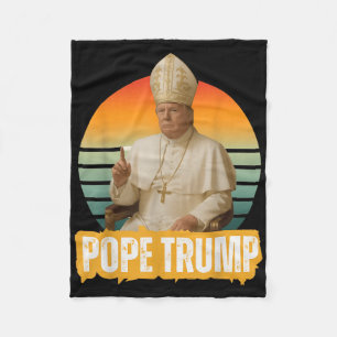 Cobertor De Velo Pope Trump Funny Trump Vaticano Christian Retro Ch